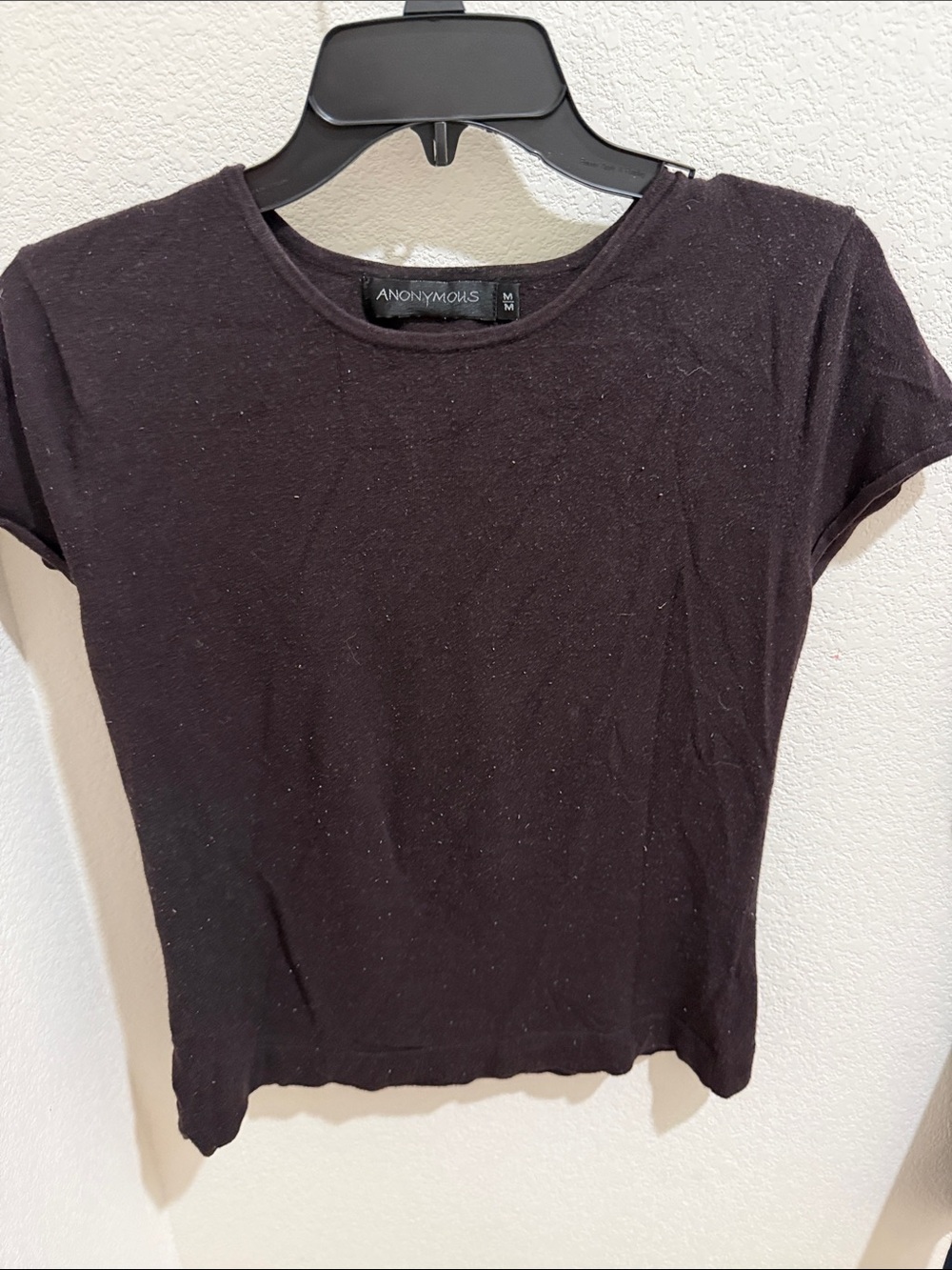 Black Short Sleeve Crewneck Tee